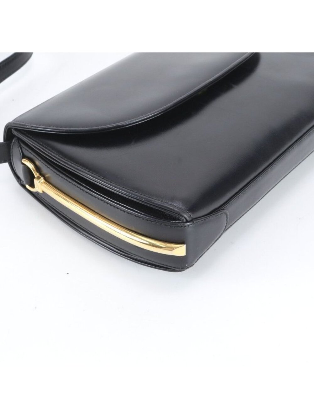 Gucci Vintage Leather Shoulder Bag Crossbody Black - Picture 4 of 10